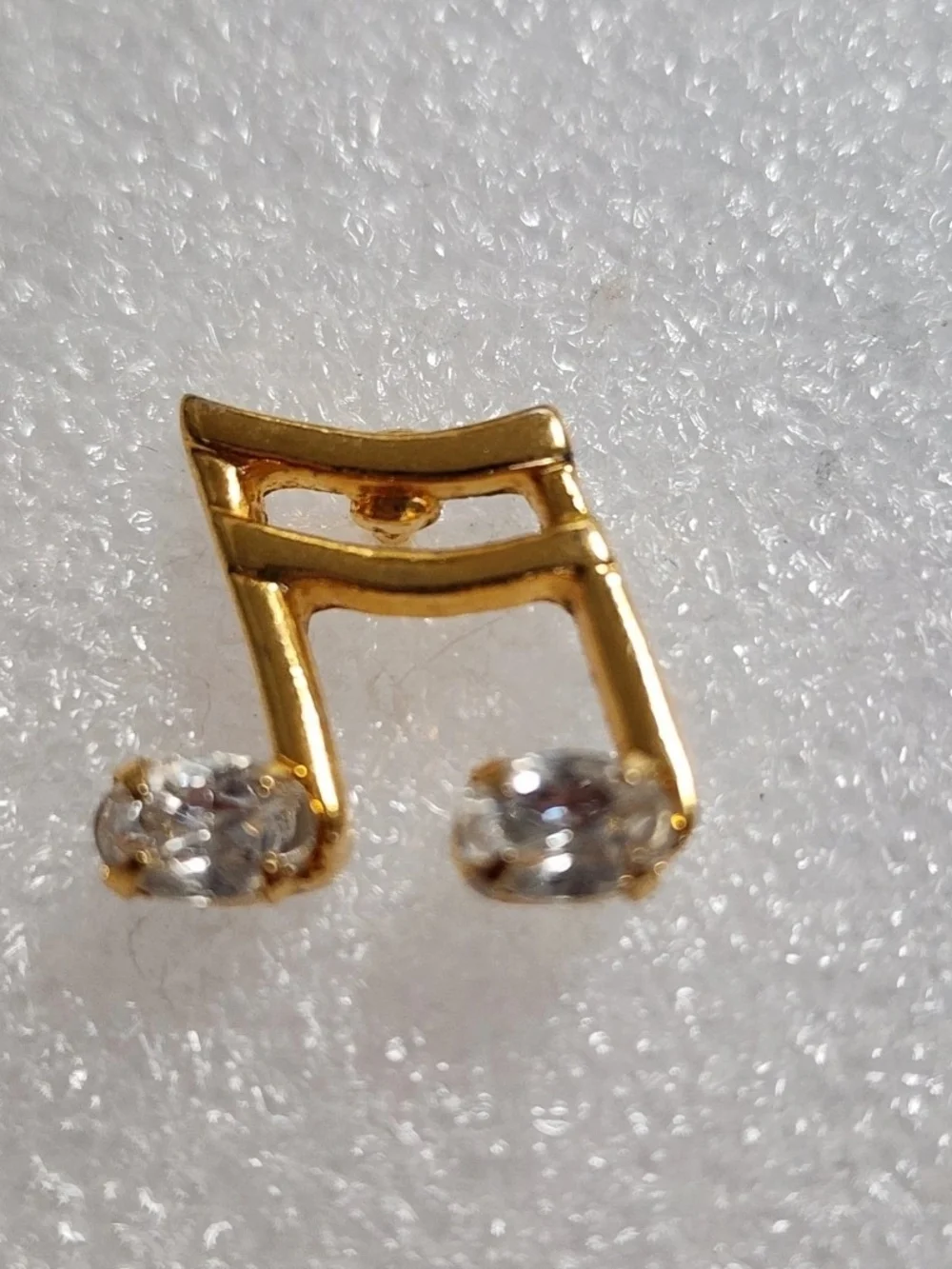 Gold Tone Music Pin Lot Saxophone Guitar Musical Notes Rhinestone